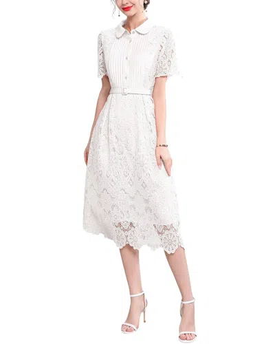 Vincent Midi Dress In White