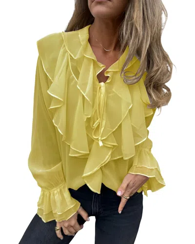 Vincent Midi Dress In Yellow