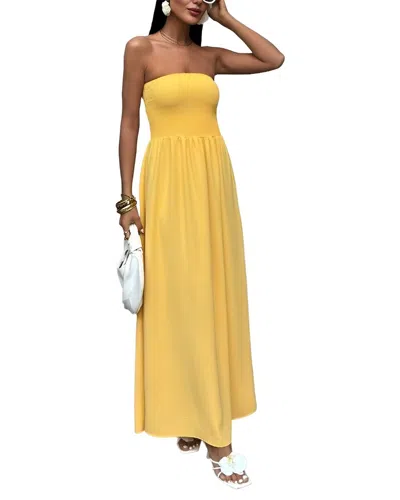 Vincent Midi Dress In Yellow