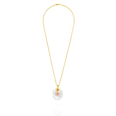 Vincent Peach Fine Jewelry Women's Gold Keshi Pearl Pendant Necklace