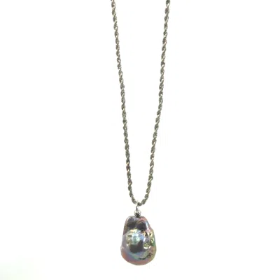 Vincent Peach Fine Jewelry Women's Silver Freshwater Silk Cord Chain
