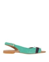Vincent Vega Woman Sandals Emerald Green Size 7 Leather