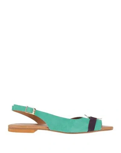 Vincent Vega Woman Sandals Emerald Green Size 7 Leather