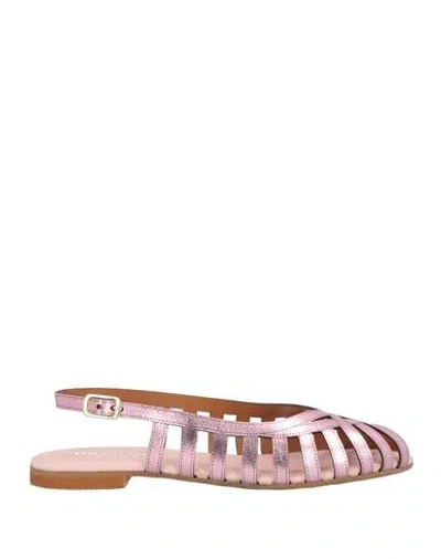 Vincent Vega Woman Sandals Lilac Size 6 Leather In Purple