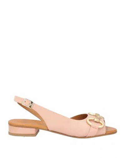 Vincent Vega Woman Sandals Pink Size 6 Calfskin