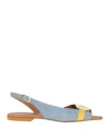 Vincent Vega Woman Sandals Sky Blue Size 7 Leather