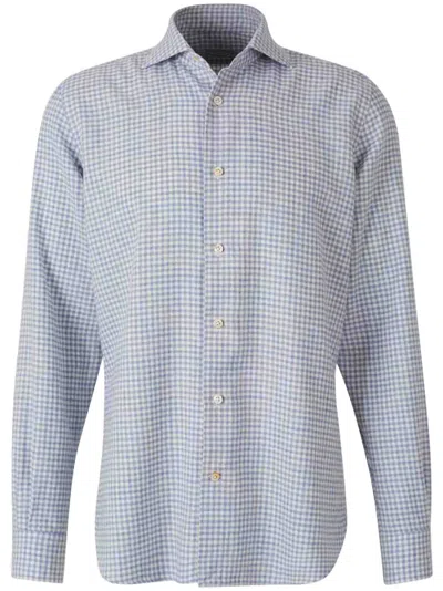 Vincenzo Di Ruggiero Check-pattern Shirt In Blue