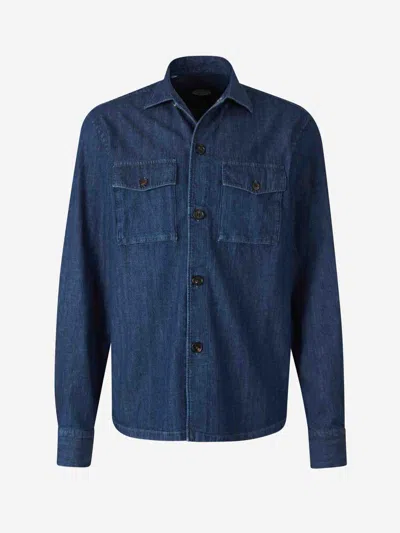 Vincenzo Di Ruggiero Denim Overshirt Pockets