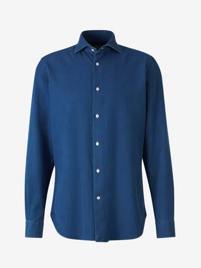 Vincenzo Di Ruggiero Firenze Denim Shirt In Blue