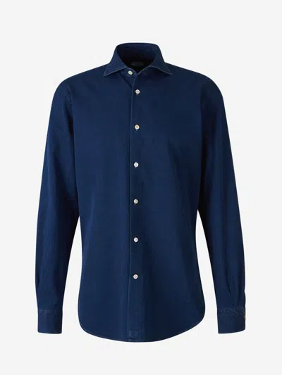 Vincenzo Di Ruggiero Firenze Denim Shirt In Blue