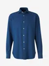 Vincenzo Di Ruggiero Denim Effect Shirt In Denim Dark Blue