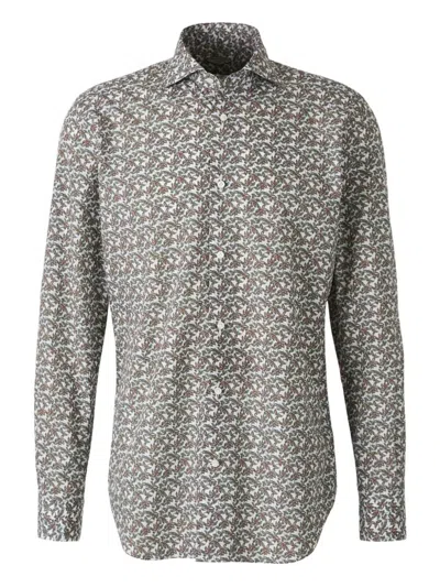 Vincenzo Di Ruggiero Cotton Printed Shirt In Green