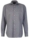 Vincenzo Di Ruggiero Leaf-print Shirt In Blue