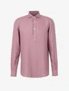Vincenzo Di Ruggiero Linen Polo Shirt In Cherry