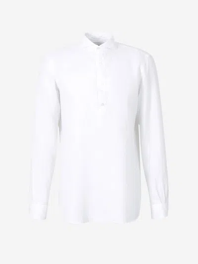 Vincenzo Di Ruggiero Plain Linen Shirt In White