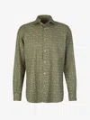 Vincenzo Di Ruggiero Linen Overshirt With Pockets In Dark Green