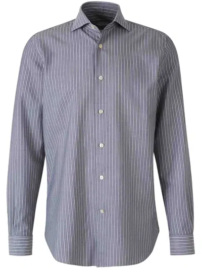 Vincenzo Di Ruggiero Striped Shirt In Grey