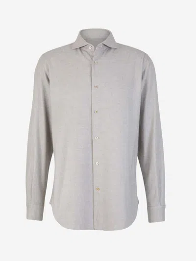 Vincenzo Di Ruggiero Textured Shirt In Light Grey