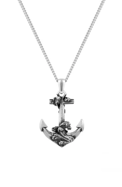 Vincero Anchor Pendant Necklace In Orange