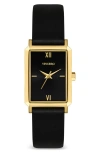 Vincero Ava Leather Strap Watch, 20mm X 14mm