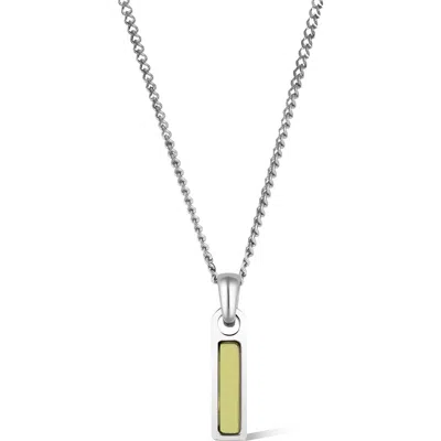 Vincero Birthstone Tag Pendant Necklace In Silver