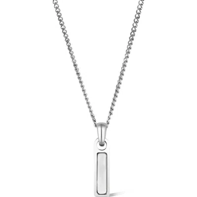 Vincero Birthstone Tag Pendant Necklace In White