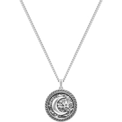 Vincero Crescent Moon Pendant Necklace In Silver