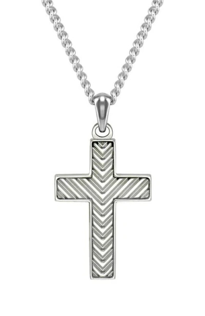 Vincero Cross Pendant Necklace In Metallic