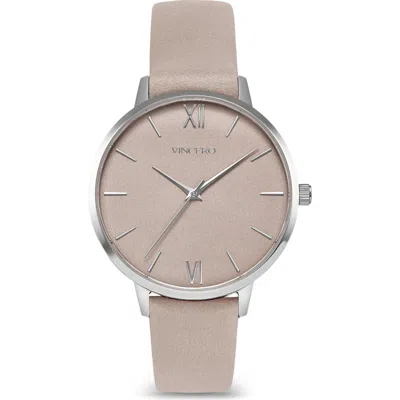 Vincero Eros Leather Strap Watch, 38mm In Brown