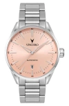 Vincero Icon Salmon Dial Automatic Bracelet Watch, 41mm In Salmon