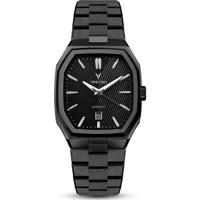 Vincero Inception Vertigo Automatic Bracelet Watch, 38mm In Black