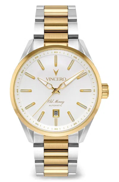 Vincero Old Money Limited Edition Automatic Bracelet Watch, 41mm In White
