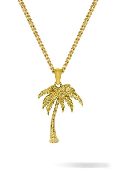 Vincero Palm Tree Pendant Necklace In Gold