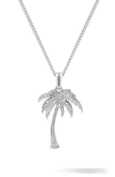 Vincero Palm Tree Pendant Necklace In Metallic