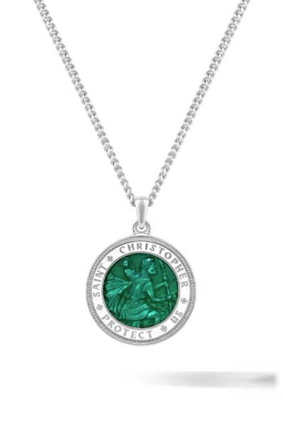 Vincero St. Christopher Pendant Necklace In Green
