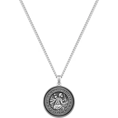Vincero St. Christopher Pendant Necklace In Silver