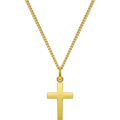 Vincero Sterling Silver Cross Pendant Necklace In Gold