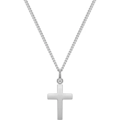 Vincero Sterling Silver Cross Pendant Necklace In Metallic