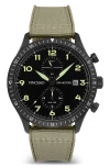 Vincero The Altitude Chronograph Nylon Strap Watch, 43mm