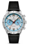 Vincero The Apex Chronograph Leather Strap Watch, 42mm