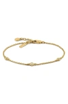 Vincero The Sapphire Trio Station Bracelet In Gold