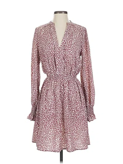 Pre-owned Vine & Love Casual Dress In Burgundy