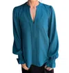 Vine & Love Essential Blouse In Hunter In Green