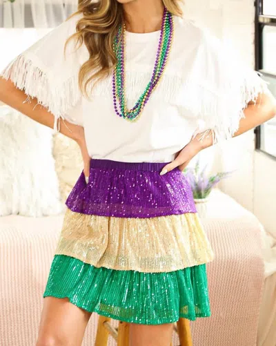 Vine & Love Fringe Top In White