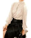 Vine & Love Kylie Keyhole Sequin Top In Silver In Silver