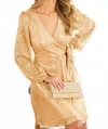 Vine & Love Bradshaw Sequin Dress In Gold In Gold