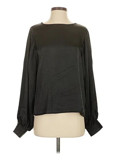 Pre-owned Vine & Love Long Sleeve Blouse In Black