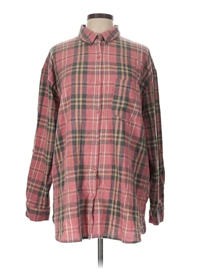 Pre-owned Vine & Love Long Sleeve Button Down Shirt In Pink