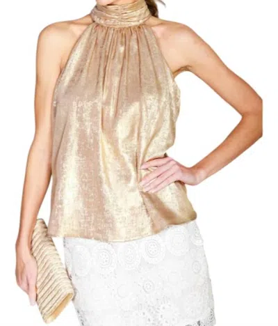 Vine & Love Mona Metallic Top In Gold