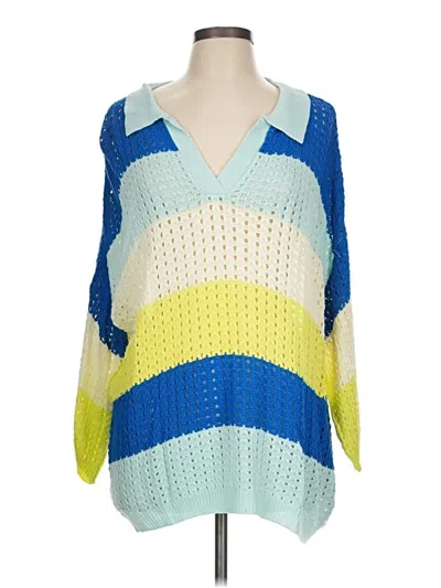 Pre-owned Vine & Love Pullover Sweater In Blue